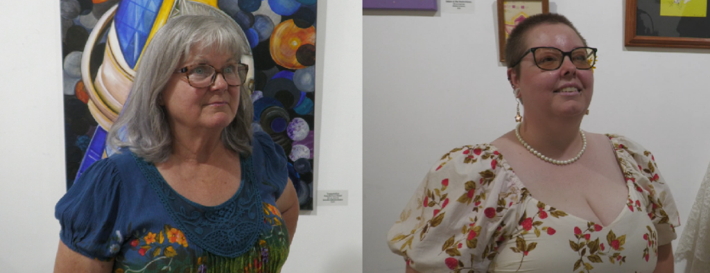 Jennifer Johnstonbaker (left) and Alexia Lorentz (right) are the ZAAP Gallery's Artist of the Month for July.