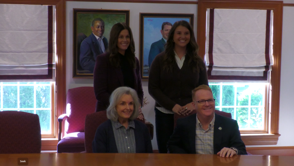 Mackenzie Bice (top left), Maddie Skaggs (top right), Susan Holdren (bottom left), and Brian Wagner (bottom right) at the Make Muskingum Home Community Impact and Application Launch Event.