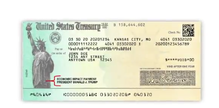 Government Releases Picture Of Stimulus Check With Trump Name - WLTZ